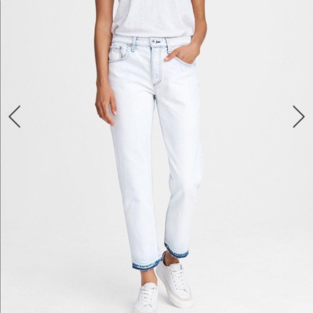 rag & bone Women's Boyfriend Jeans - Light Blue